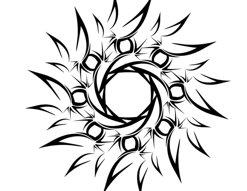 Tribal Flower or Sun Tattoo by deadlygoalie83 on DeviantArt