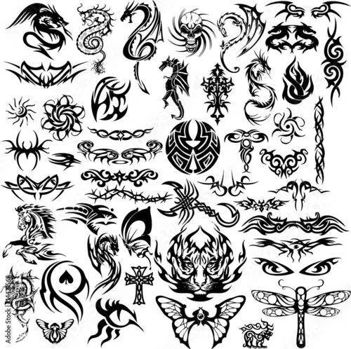 Tribal tattoo collage (vector) © .m.i.g.u.e.l. #14421568 - Ver ...