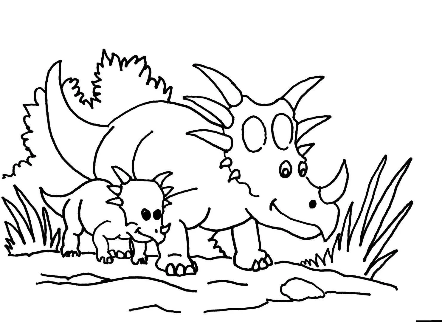 Triceratops para colorear :: Imágenes y fotos