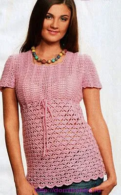 TRICO y CROCHET-madona-mía: Blusas a crochet (ganchillo) con patrones