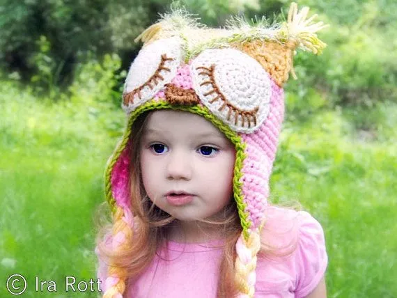 TRICO y CROCHET-madona-mía: Gorro para niñas en crochet