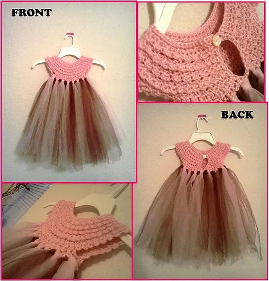 Vestidos de niña a crochet de tela - Imagui
