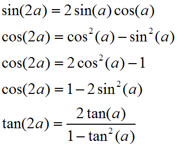 Trig Double and Half Angle Formulas - Free Math Help