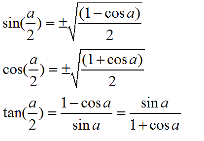 Trig Double and Half Angle Formulas - Free Math Help