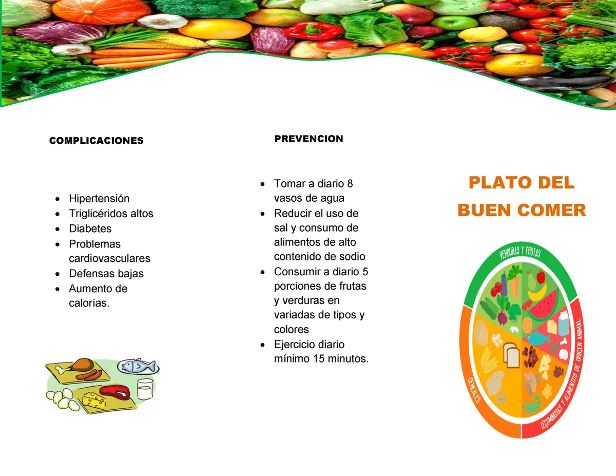 Triptico DEL BUEN Comer - PLATO DEL BUEN COMER COMPLICACIONES   Hipertensión  Triglicéridos altos  - Studocu