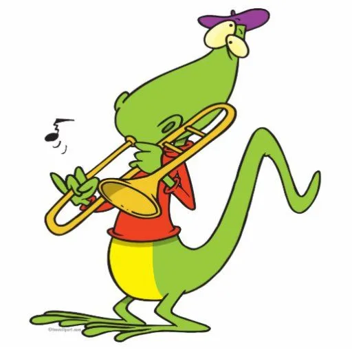 trombone chillón que juega el dibujo animado del l escultura ...