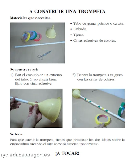 Como hacer una trompeta con material reciclable - Imagui