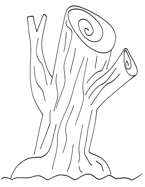 Tronco de arbol para colorear - Imagui