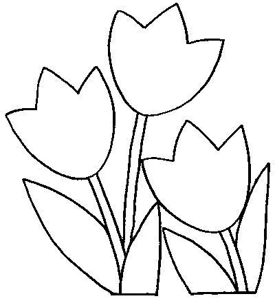 TULIPANES PARA COLOREAR