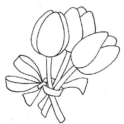 TULIPANES PARA COLOREAR