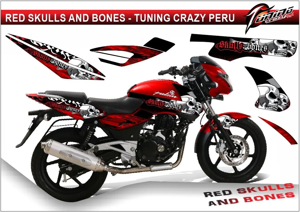 Tuning Motos Pulsar 200 180 150, Monster, Rockstar, Stickers - S ...