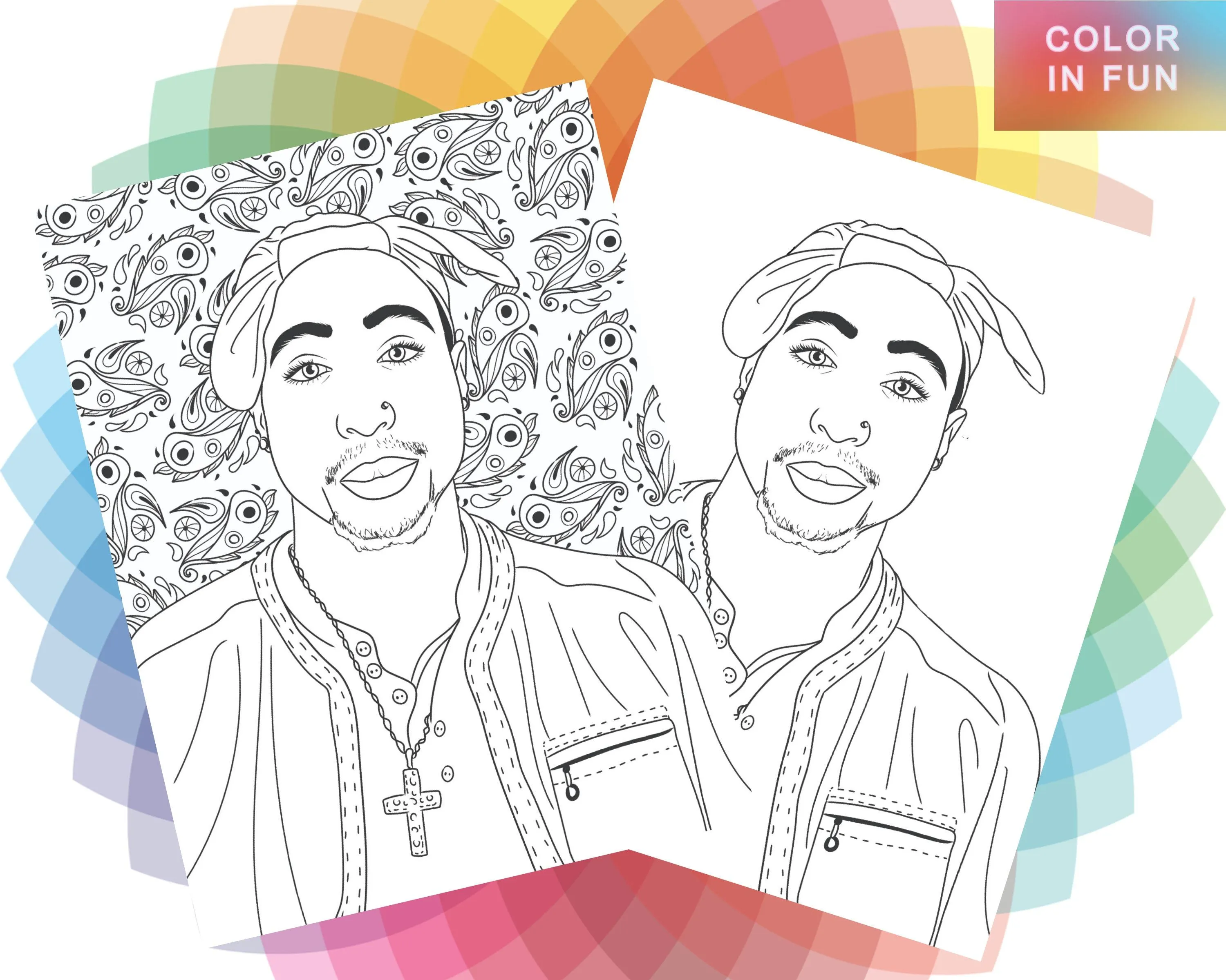 Tupac Shakur Rapero página para colorear página para colorear - Etsy México