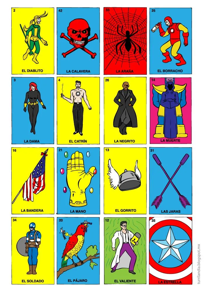 turrilandia: Lotería Marvel