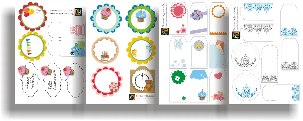 Tutorial de Artesanías: 30 Etiquetas imprimibles gratis