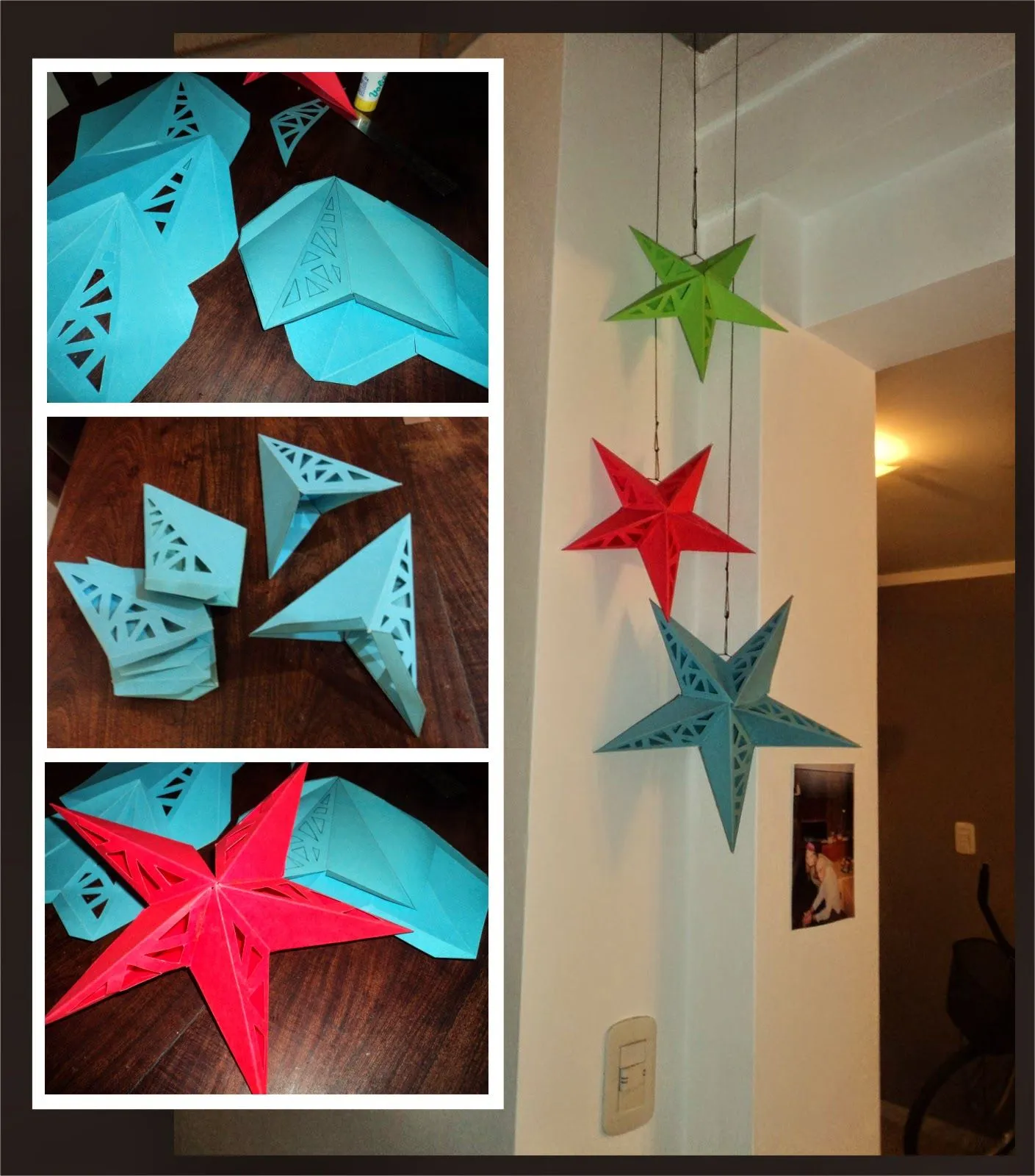 Tutorial de Artesanías: Moldes Lámpara Estrella de papel