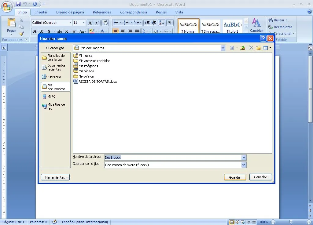 TUTORIAL BASICO WORD 2007: Elementos de Word 2007