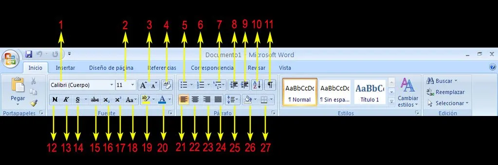 TUTORIAL BASICO WORD 2007: Elementos de Word 2007
