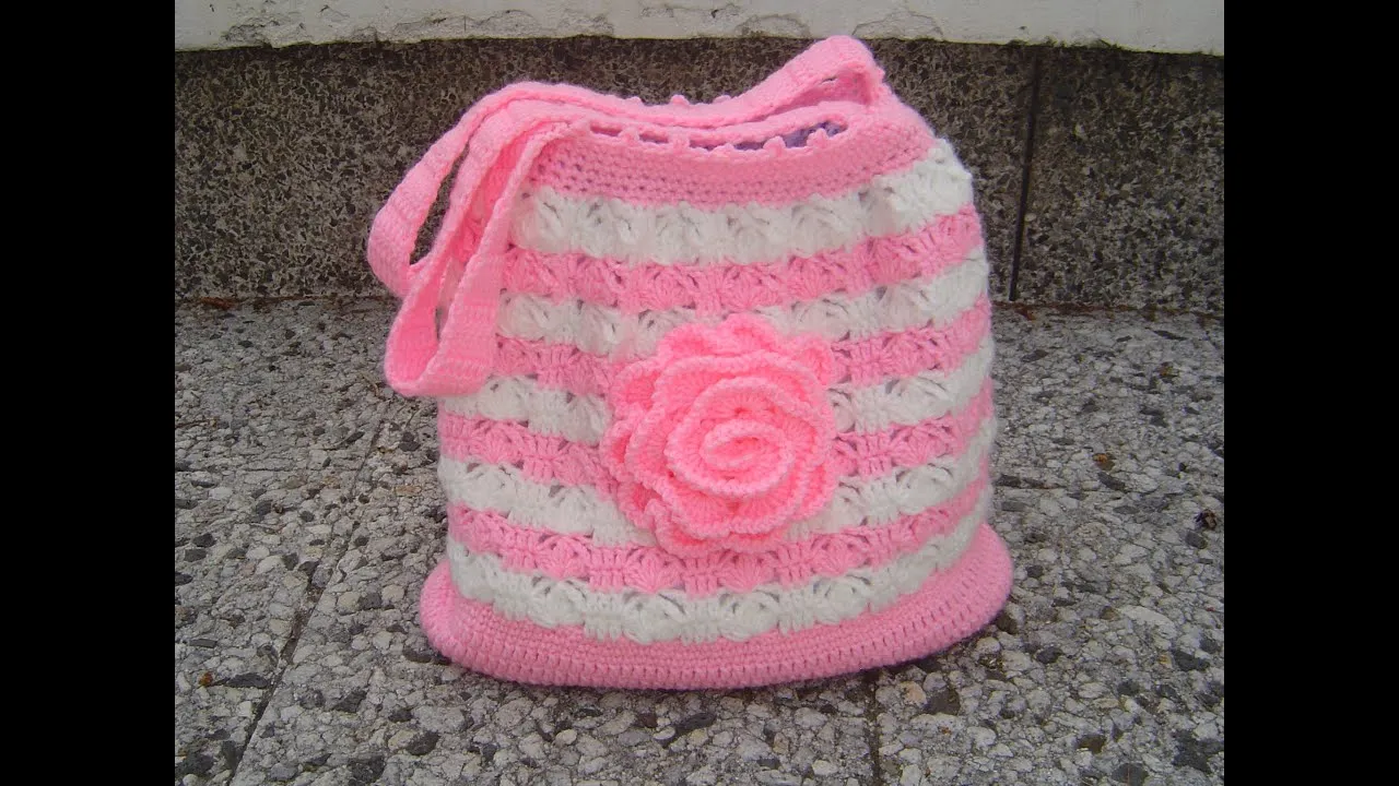 Tutorial bolso tejido a crochet paso a paso parte 1/2 - YouTube