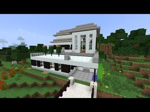 TUTORIAL DE COMO HACER UNA CASA BONITA Y MODERNA EN MINECRAFT #3 ...