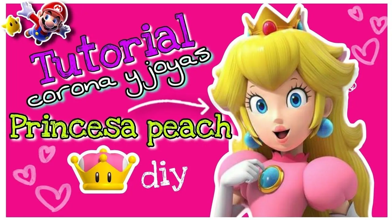 TUTORIAL CORONA DE LA PRINCESA PEACH de Mario Bros/ DIY joyas de la corona  - YouTube