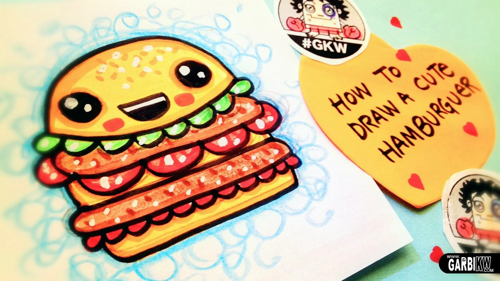 Tutorial Cómo dibujar una Bonita Hamburguesa - Dibujos sencillos y ...