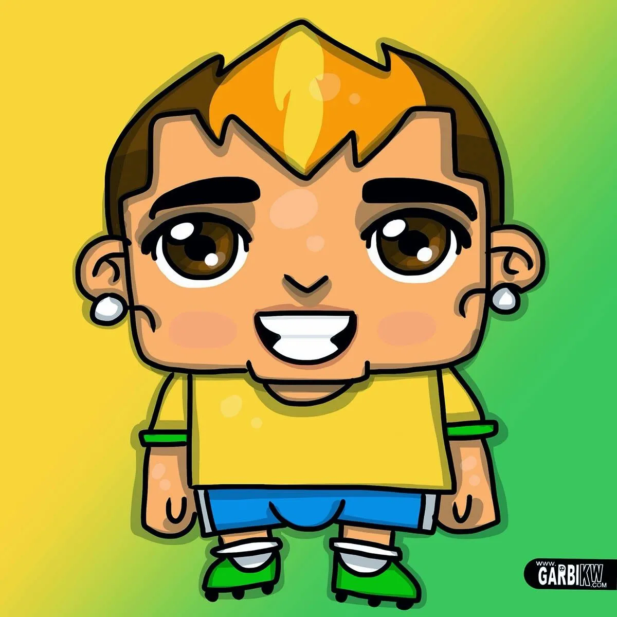 Tutorial Cómo dibujar a Neymar, Dibujos Chibi por Garbi KW ...