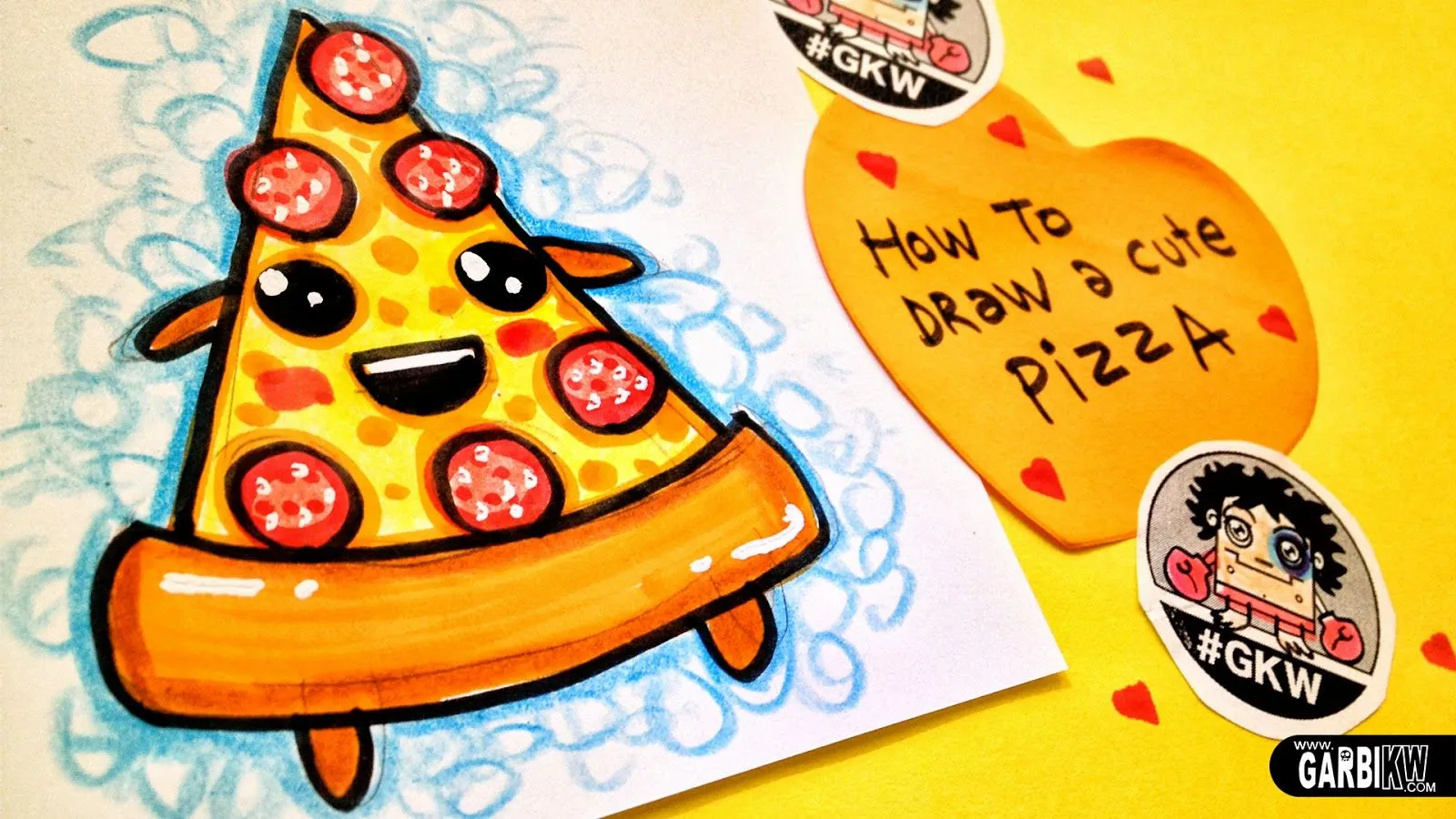 Tutorial Cómo Dibujar Una pizza bonita - Dibujos sencillos y ...