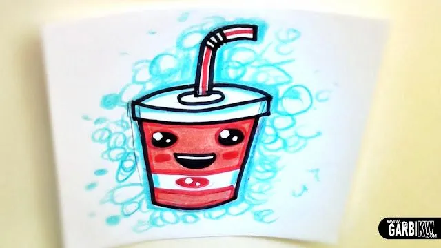 Tutorial Cómo dibujar un refresco lindo - Dibujos sencillos y ...