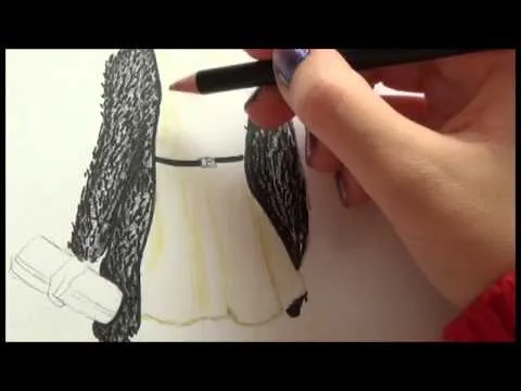 Tutorial Dibujo Top Model~Vestido nochevieja♥ - YouTube