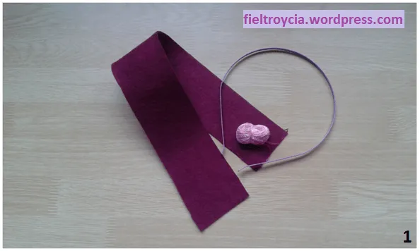 Tutorial diy: Cómo forrar una diadema con fieltro. | Fieltro y Cía.