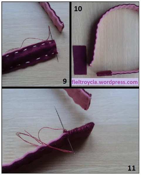 Tutorial diy: Cómo forrar una diadema con fieltro. | Fieltro y Cía.