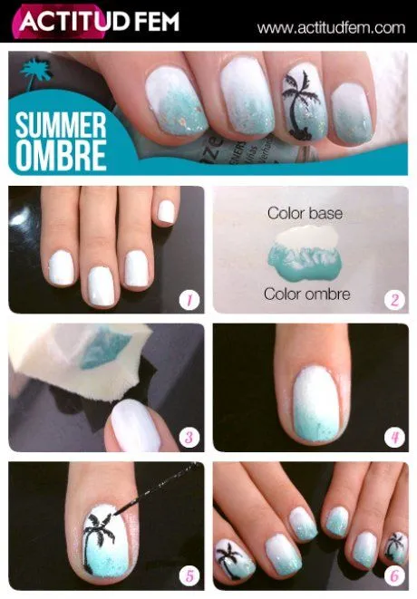 Tutorial: manicure ombre verano | ActitudFEM