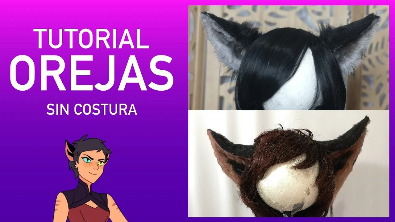 Tutorial para orejas de animal sin costura / no-sew animal ears cosplay -  YouTube