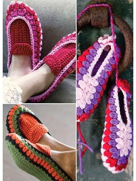Tutorial de pantuflas de crochet - Imagui
