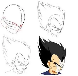  ... tutorial de como podes dibujar a vegeta un abrazo espero q les guste