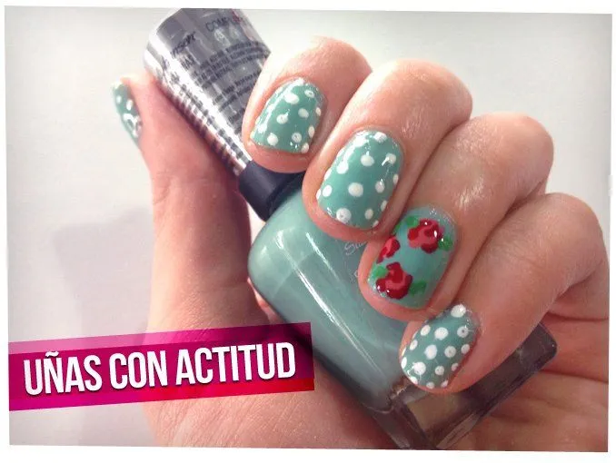 Tutorial uñas: rosas vintage | ActitudFEM