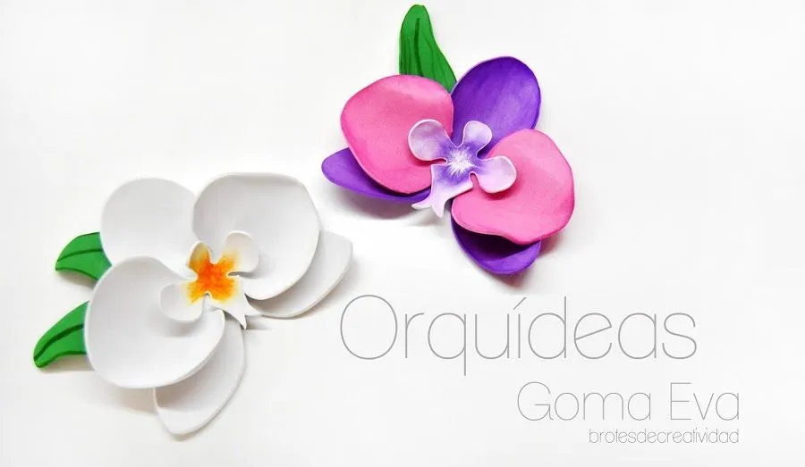 Tutoriales para hacer flores: Cómo hacer orquídeas de goma eva |  Manualidades, Artesanías de flores, Guirnaldas de flores de papel