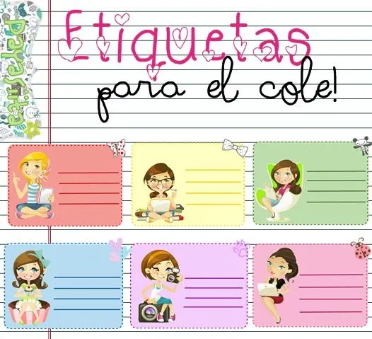 Tutoriales Lala: Etiquetas Para el colegio PNG