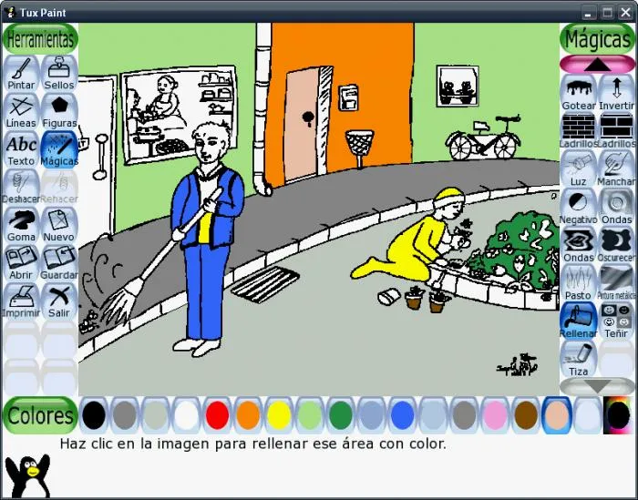 Tux Paint, un juego de dibujo para niños