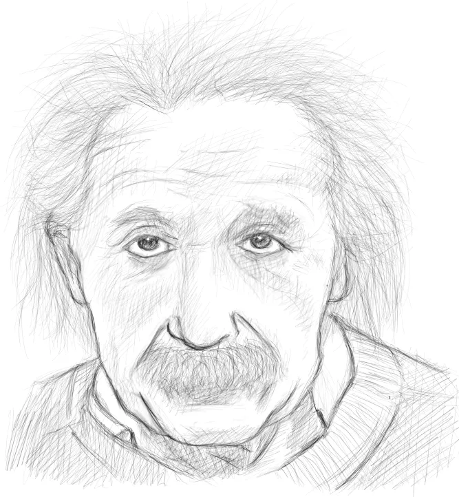 Albert Einstein en dibujo - Imagui