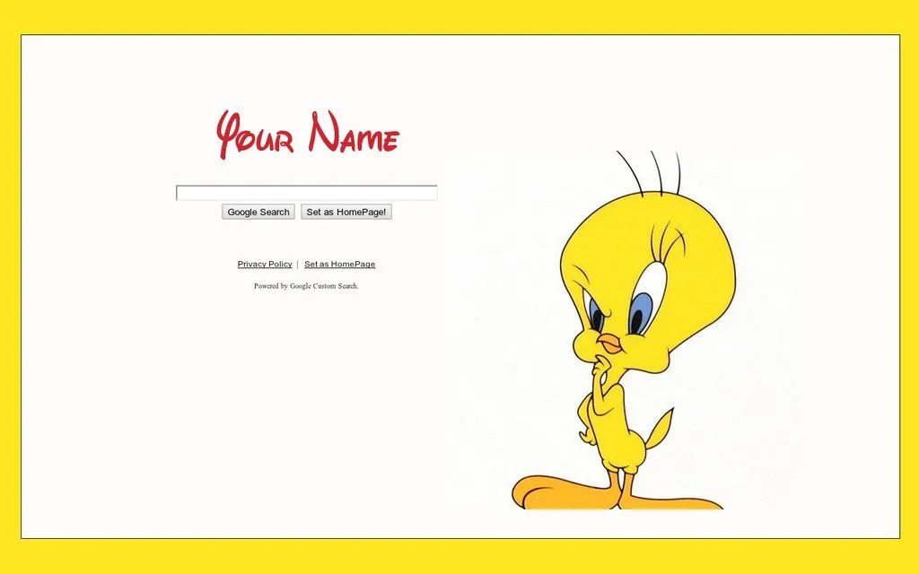 Tweety Bird Google Theme