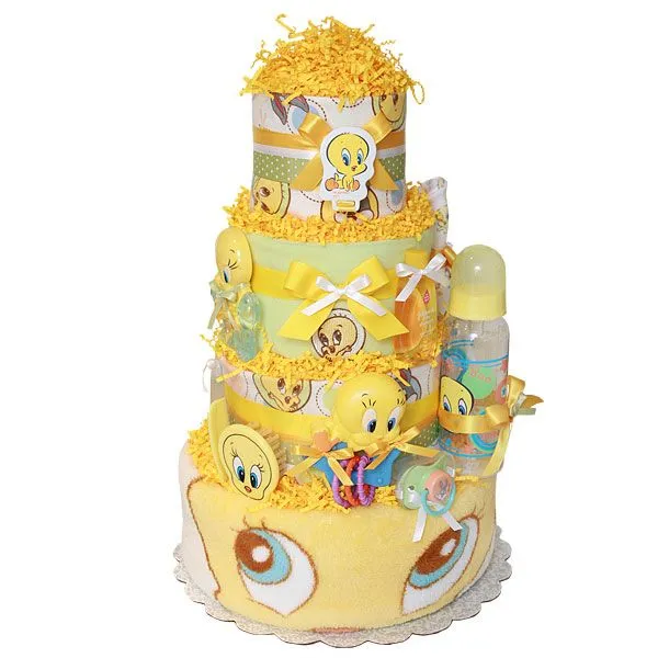 Tweety Bird Looney Tunes Diaper Cake - $159.00 : Diaper Cakes Mall ...