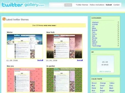 Twitter Gallery, plantillas gratuitas para Twitter | Punto Geek