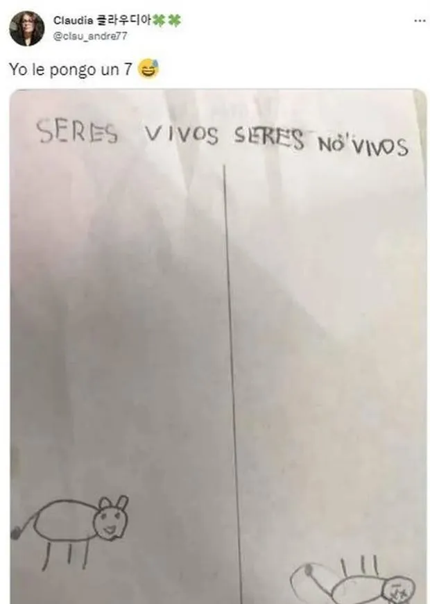 Twitter viral | A un niño le pidieron dibujar seres vivos y no vivos y su  respuesta causó furor en redes | Tendencias | Redes sociales | nnda nnrt |  VIRALES | MAG.