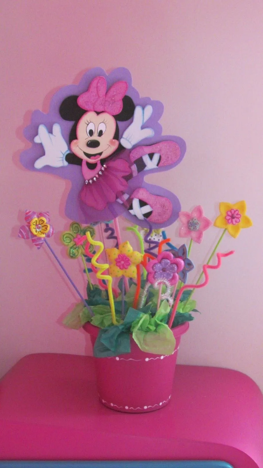 TyK Workshop: centros de mesa minnie mouse, minnie mouse centerpiece