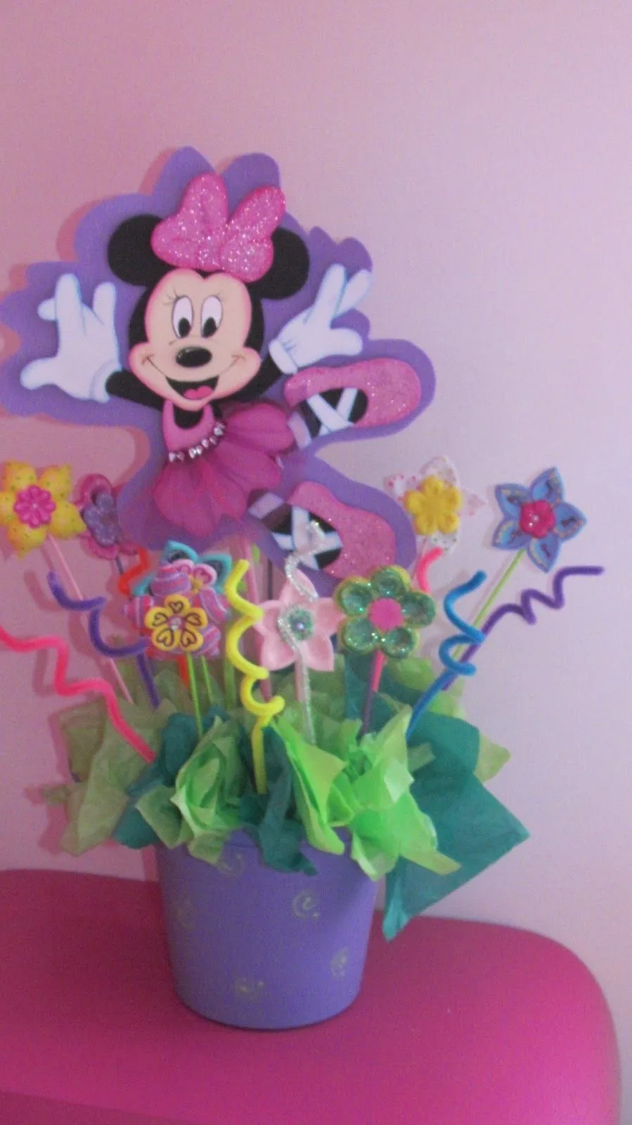 TyK Workshop: centros de mesa minnie mouse, minnie mouse centerpiece