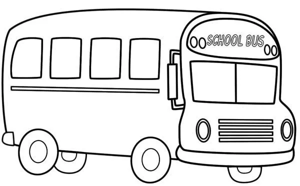 A Typical American School Bus Coloring Page | Kids Play Color