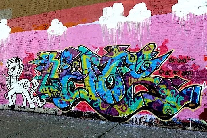 UK Girls on Top (G.O.T) in Bronx graffiti jam and at bOb's Gallery