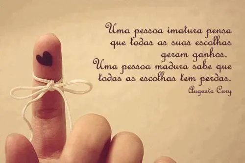 Uma pessoa imatura - Frase para Facebook