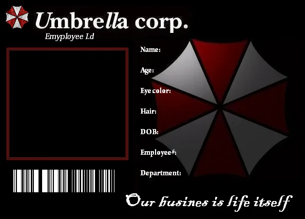 Umbrella ID template by weskerkitty on deviantART